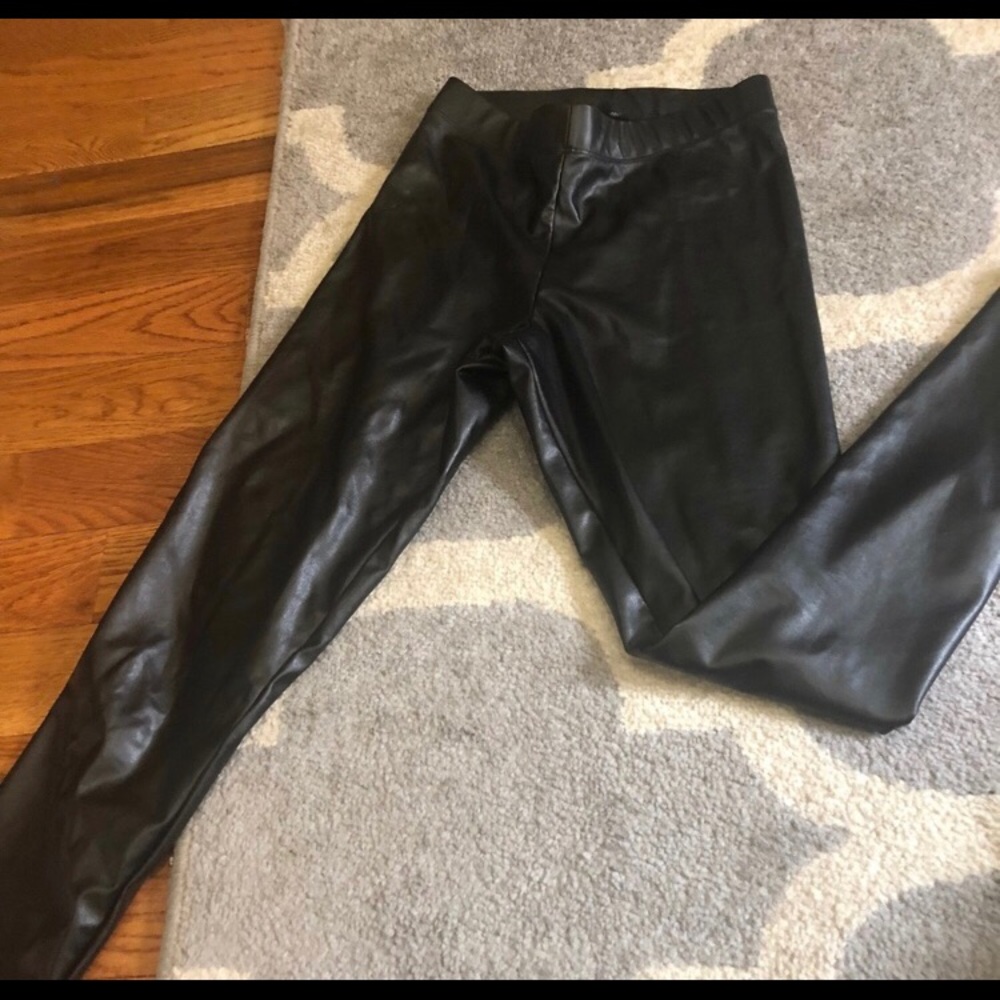 Top shop faux leather leggings - size 4